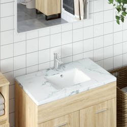 Vidaxl - vier de salle de bain blanc rectangulaire céramique