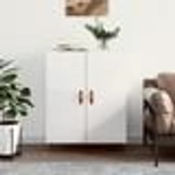 vidaXL Buffet Blanc brillant 69,5x34x90 cm Bois d'ingénierie