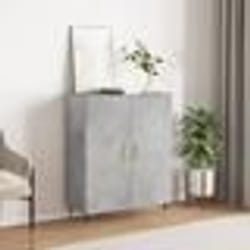 vidaXL Buffet gris béton 69,5x34x90 cm bois d'ingénierie