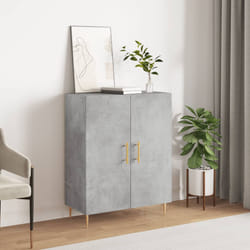 vidaXL Buffet gris béton 69,5x34x90 cm bois d'ingénierie