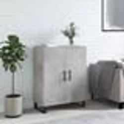 vidaXL Buffet gris béton 69,5x34x90 cm bois d'ingénierie