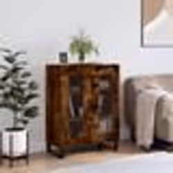 vidaXL Buffet chêne fumé 69,5x34x90 cm bois d'ingénierie