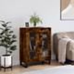 vidaXL Buffet chêne fumé 69,5x34x90 cm bois d'ingénierie