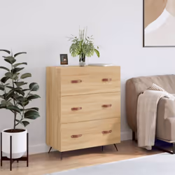 vidaXL Commode chêne sonoma 69,5 x 34 x 90 cm bois d'ingénierie