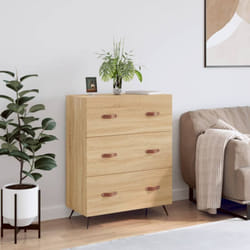 vidaXL Commode chêne sonoma 69,5 x 34 x 90 cm bois d'ingénierie