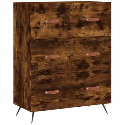 vidaXL Commode chêne fumé 69,5 x 34 x 90 cm bois d'ingénierie