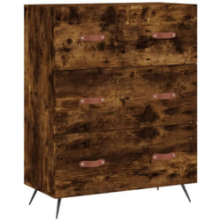 vidaXL Commode chêne fumé 69,5 x 34 x 90 cm bois d'ingénierie