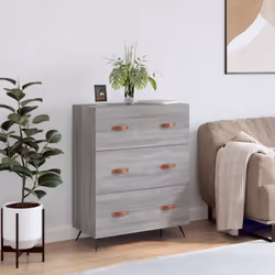 vidaXL Commode sonoma gris 69,5 x 34 x 90 cm bois d'ingénierie