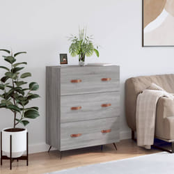 vidaXL Commode sonoma gris 69,5 x 34 x 90 cm bois d'ingénierie