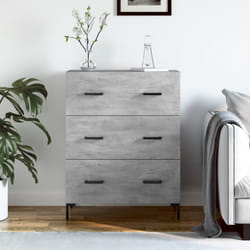 vidaXL Buffet gris béton 69,5x34x90 cm bois d'ingénierie