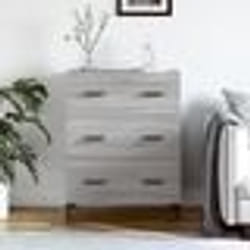 vidaXL Buffet sonoma gris 69,5x34x90 cm bois d'ingénierie