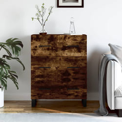 vidaXL Buffet chêne fumé 69,5x34x90 cm bois d'ingénierie