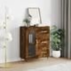 vidaXL Buffet chêne fumé 69,5x34x90 cm bois d'ingénierie