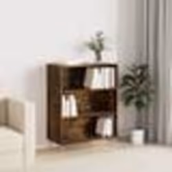 vidaXL Bibliothèque chêne fumé 69,5x32,5x90 cm bois d'ingénierie
