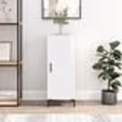 vidaXL Buffet Blanc brillant 34,5x34x90 cm Bois d'ingénierie