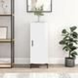 vidaXL Buffet Blanc brillant 34,5x34x90 cm Bois d'ingénierie