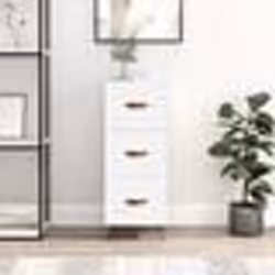vidaXL Buffet blanc 34,5x34x90 cm bois d'ingénierie