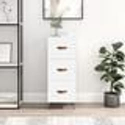 vidaXL Buffet blanc 34,5x34x90 cm bois d'ingénierie