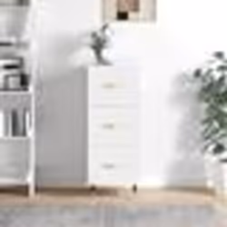 vidaXL Buffet Blanc brillant 34,5x34x90 cm Bois d'ingénierie