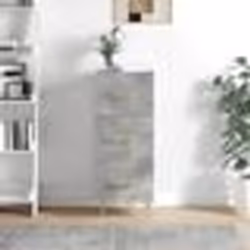 vidaXL Buffet Gris béton 34,5x34x90 cm Bois d'ingénierie