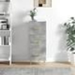 vidaXL Buffet Gris béton 34,5x34x90 cm Bois d'ingénierie