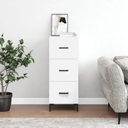 vidaXL Buffet blanc 34,5x34x90 cm bois d'ingénierie