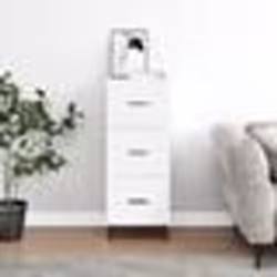 vidaXL Buffet blanc 34,5x34x90 cm bois d'ingénierie
