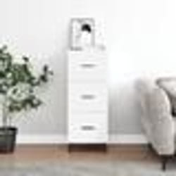 vidaXL Buffet blanc 34,5x34x90 cm bois d'ingénierie