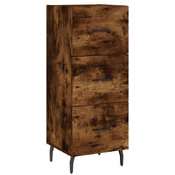 Buffet Chêne fumé 34,5x34x90 cm Bois d'ingénierie Vidaxl