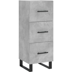 Vidaxl - Buffet Gris béton 34,5x34x90 cm Bois d'ingénierie