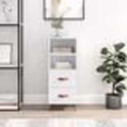 vidaXL Buffet Blanc brillant 34,5x34x90 cm Bois d'ingénierie