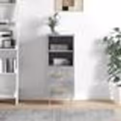 vidaXL Buffet Gris béton 34,5x34x90 cm Bois d'ingénierie