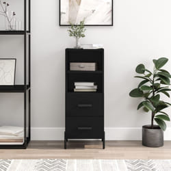 Vidaxl - Buffet Noir 34,5x34x90 cm Bois d'ingénierie