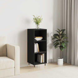 vidaXL Buffet noir 34,5x32,5x90 cm bois d'ingénierie