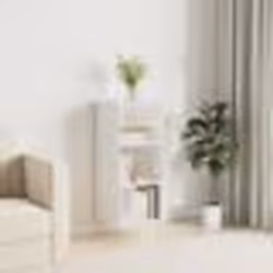 vidaXL Buffet blanc brillant 34,5x32,5x90 cm bois d'ingénierie