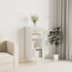 vidaXL Buffet blanc brillant 34,5x32,5x90 cm bois d'ingénierie