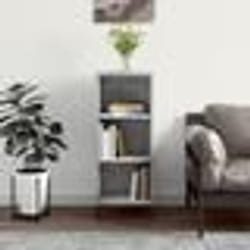 vidaXL Buffet gris béton 34,5x32,5x90 cm bois d'ingénierie