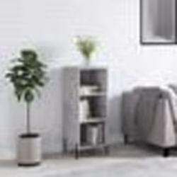 vidaXL Buffet gris béton 34,5x32,5x90 cm bois d'ingénierie