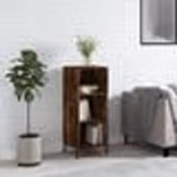 vidaXL Buffet chêne fumé 34,5x32,5x90 cm bois d'ingénierie