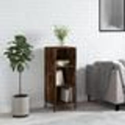 vidaXL Buffet chêne fumé 34,5x32,5x90 cm bois d'ingénierie