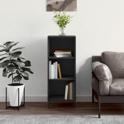 vidaXL Buffet noir 34,5x32,5x90 cm bois d'ingénierie