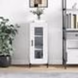 vidaXL Buffet blanc 34,5x34x90 cm bois d'ingénierie