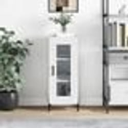 vidaXL Buffet blanc 34,5x34x90 cm bois d'ingénierie
