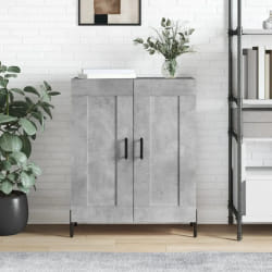 vidaXL Buffet gris béton 69,5x34x90 cm bois d'ingénierie