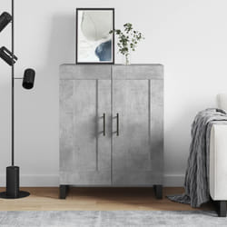 vidaXL Buffet gris béton 69,5x34x90 cm bois d'ingénierie