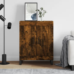 vidaXL Buffet chêne fumé 69,5x34x90 cm bois d'ingénierie