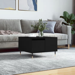 Vidaxl - Table basse noir 55x55x36,5 cm bois d'ingénierie