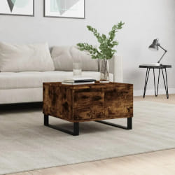 vidaXL Table basse chêne fumé