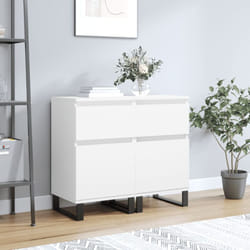 Vidaxl - Buffets 2 pcs blanc 40x35x70 cm bois d'ingénierie