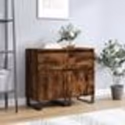 vidaXL Buffets 2 pcs chêne fumé 40x35x70 cm bois d'ingénierie